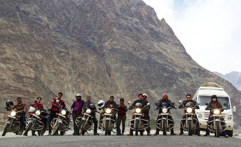 Riding practice in Leh